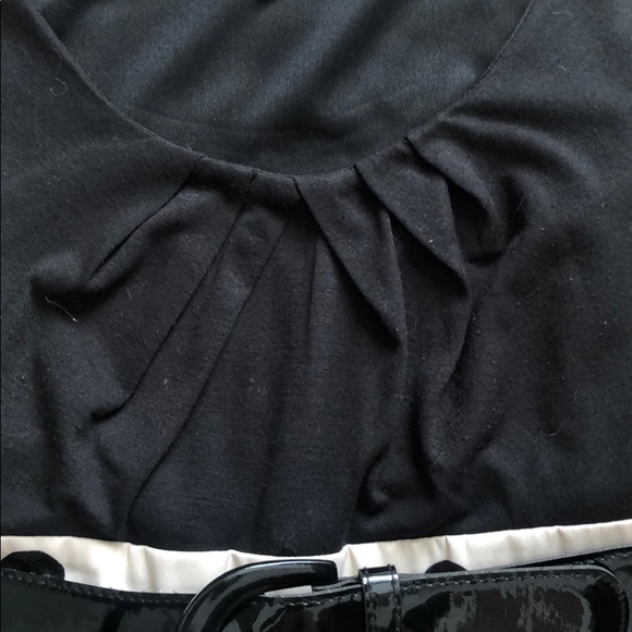 Black and cream polka dot dress with POCKETS! - Picture 4 of 5